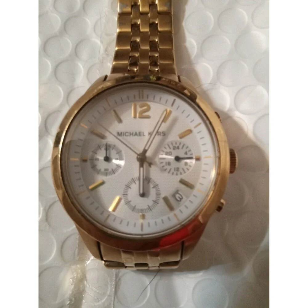 MK5192 LADIES Watch MICHAEL KORS HIGH END 3 DIALS MILITARY RTL $295 8 Inches+-